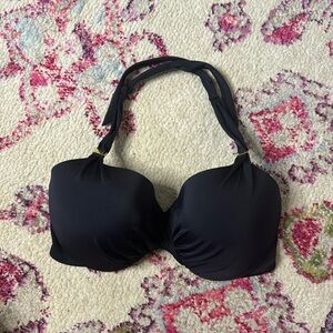Victoria’s Secret Black Padded Halter Bikini Top